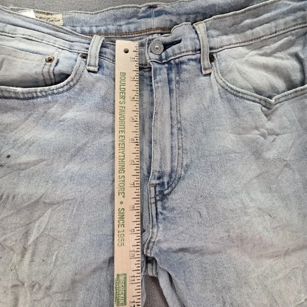 Levis Jeans Mens Selvedge Blue Light Wash Slim Thrashed Fits‎ 34x27